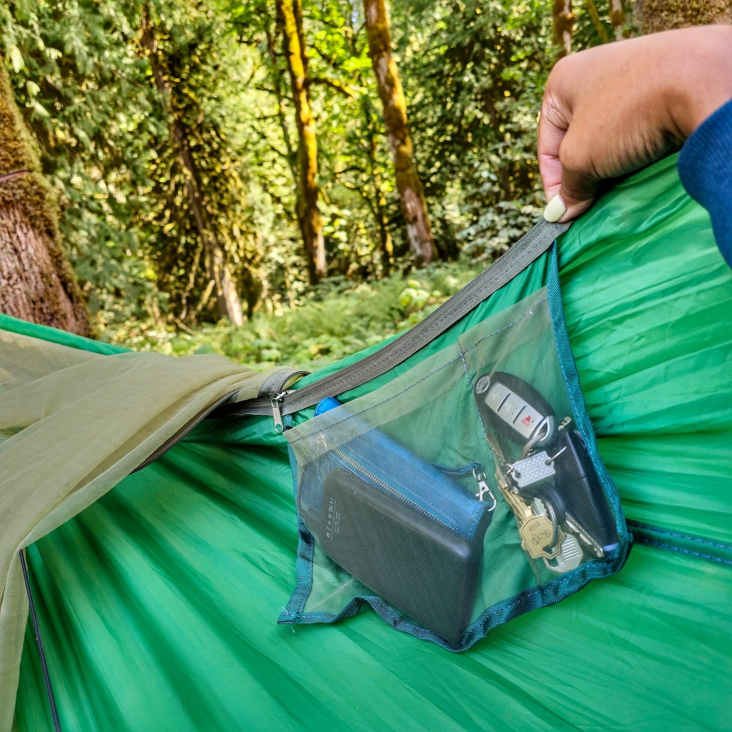 DOUBLE Hammock with removable MOSQUITO NET _ GRS Certified