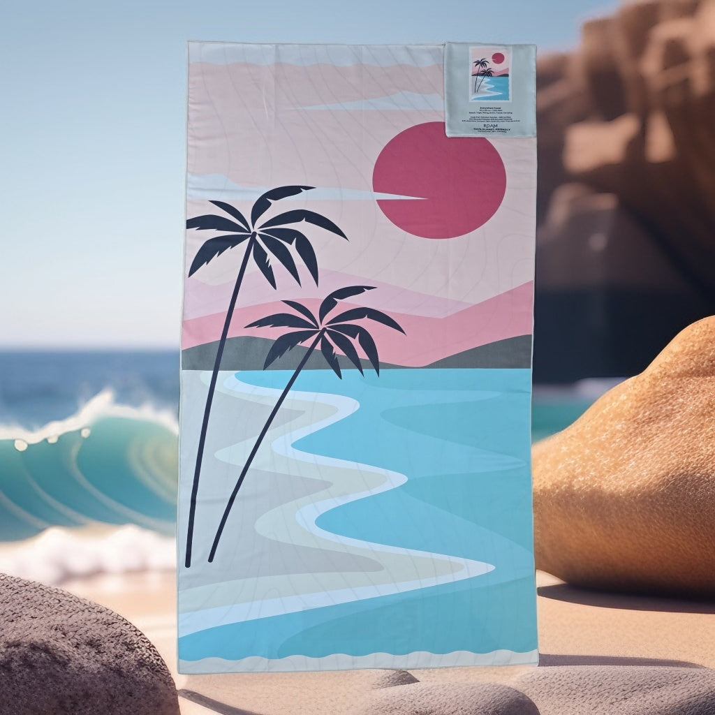 XL Beach Towel with Pocket_ 100% Eco Friendly _ GRS Certified