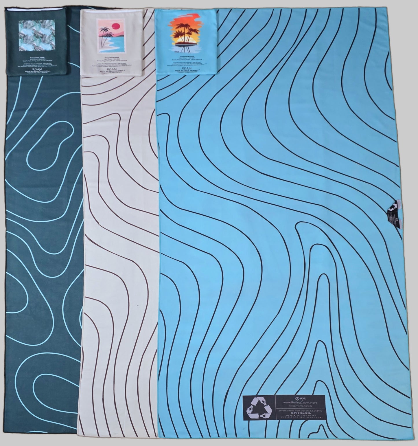 XL Beach Towel with Pocket_ 100% Eco Friendly _ GRS Certified
