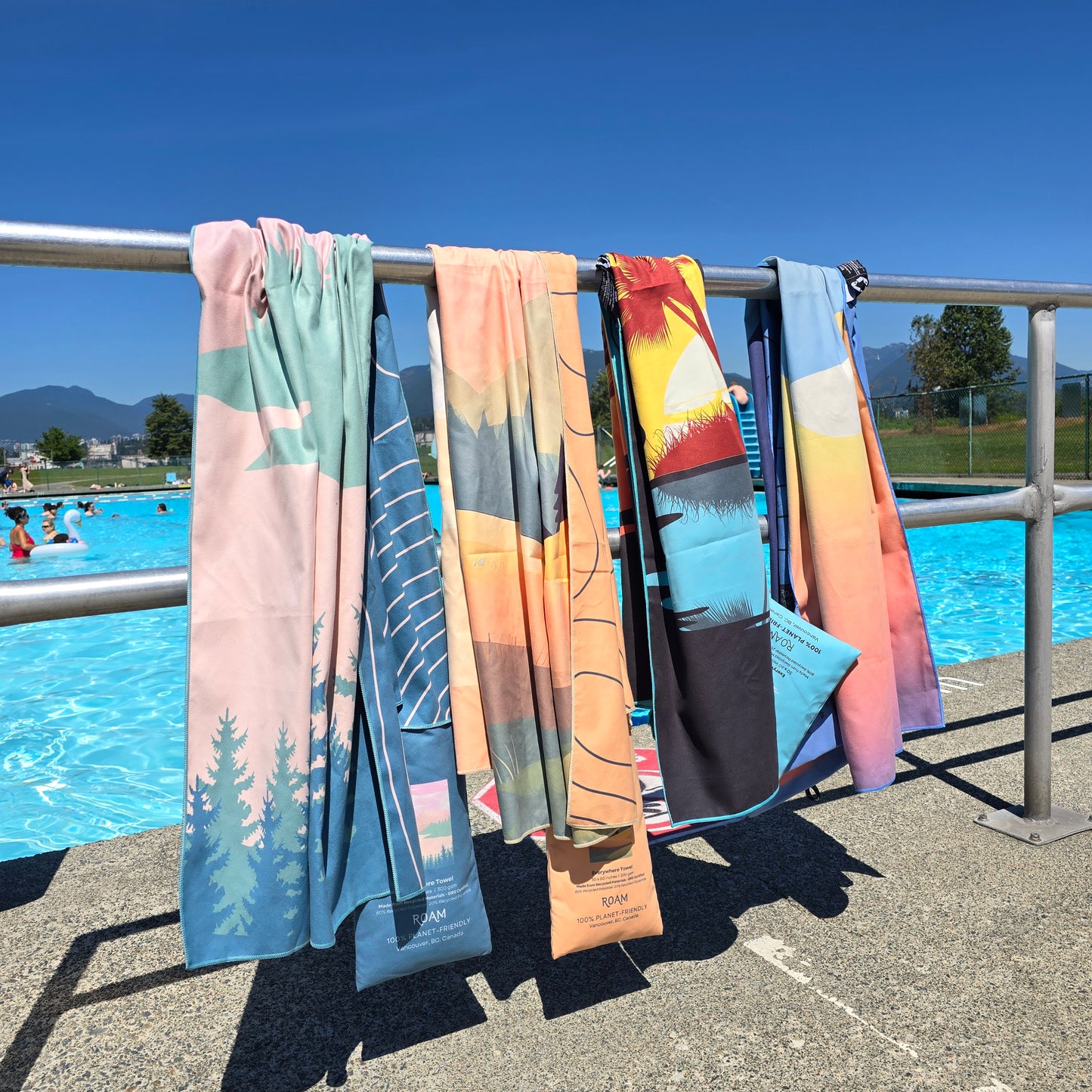 XL Beach Towel with Pocket_ 100% Eco Friendly _ GRS Certified