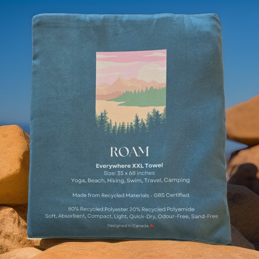 XL Beach Towel with Pocket_ 100% Eco Friendly _ GRS Certified