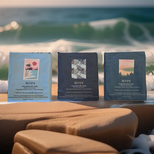 XL Beach Towel with Pocket_ 100% Eco Friendly _ GRS Certified