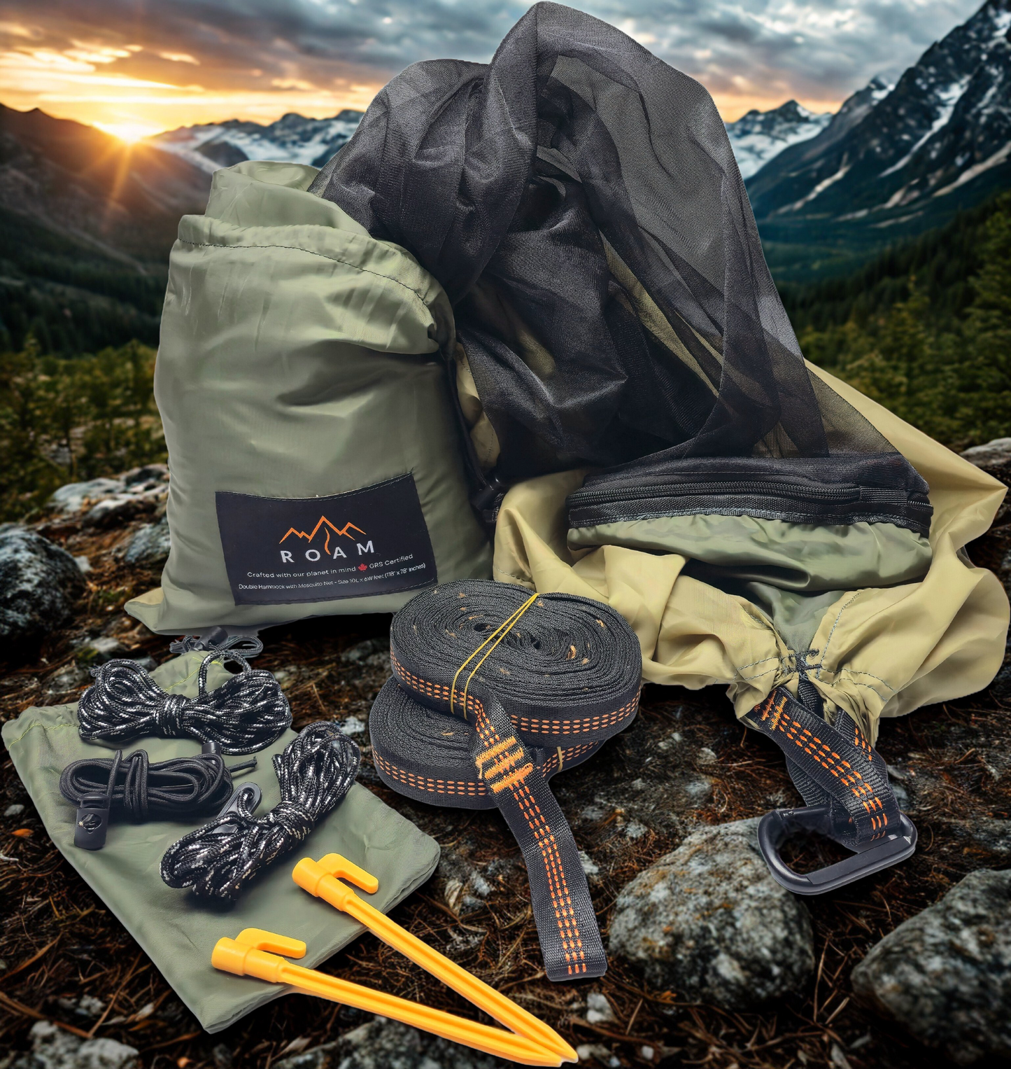 Stealth_ All-in-One _ Double Hammock with Mosquito Net _ GRS Certified