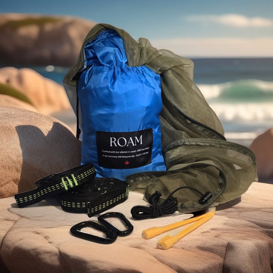 SINGLE Hammock with removable MOSQUITO NET _ GRS Certified