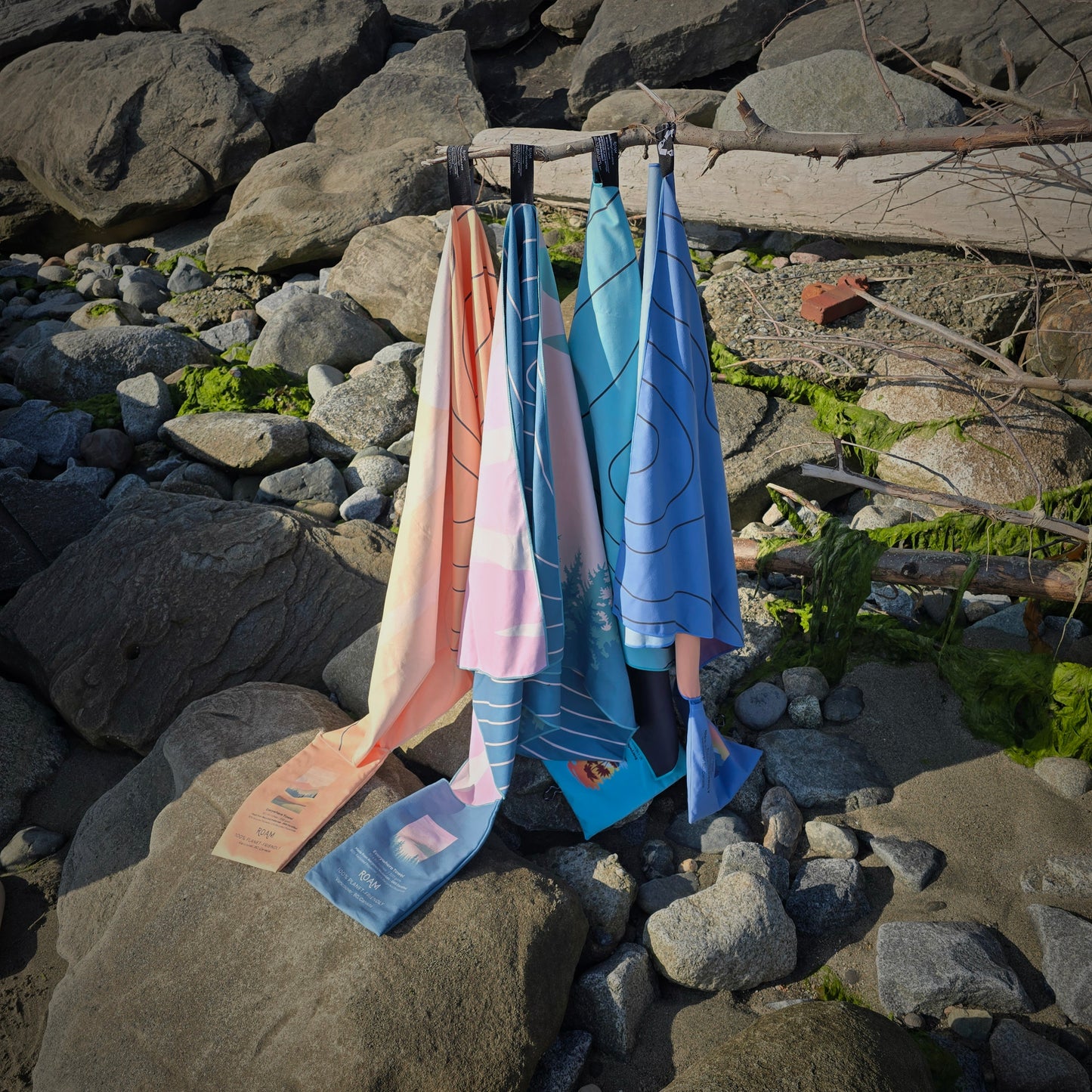 XL Beach Towel with Pocket_ 100% Eco Friendly _ GRS Certified