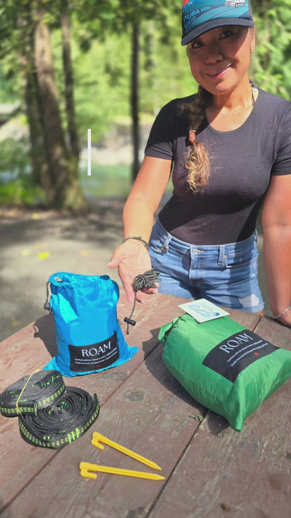 All-in-One Double Hammock with Mosquito Net _ GRS Certified