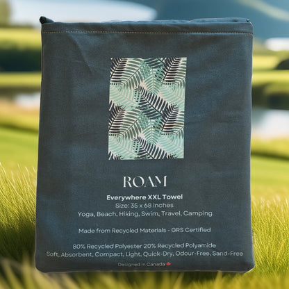 XL Beach Towel with Pocket_ 100% Eco Friendly _ GRS Certified