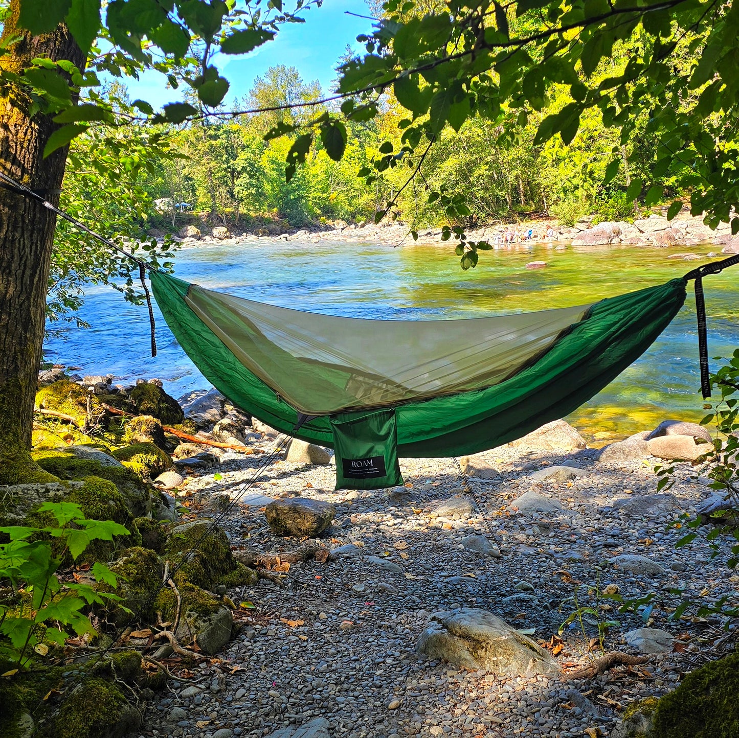 All-in-One Double Hammock with Mosquito Net _ GRS Certified