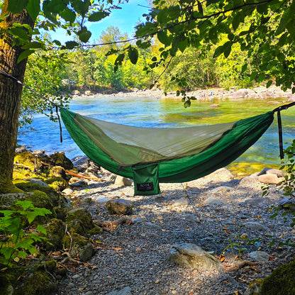 All-in-One Double Hammock with Mosquito Net _ GRS Certified